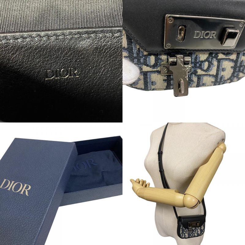 Dior Oblique Dior Lock Shoulder Bag Black Women