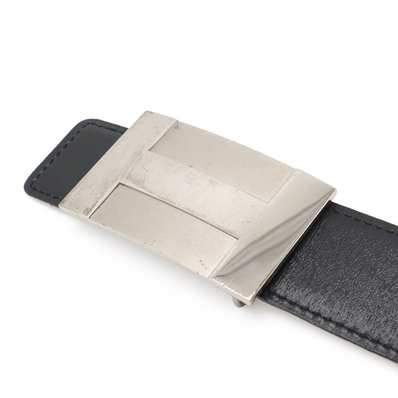 Hermes H Plate Belt Reversible Box Calf BOX Calf Togo Leather Black Brown