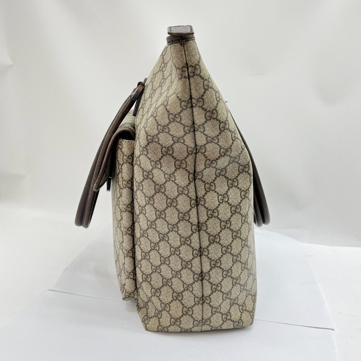 Gucci GG Supreme Tote Bag 108832 Brown