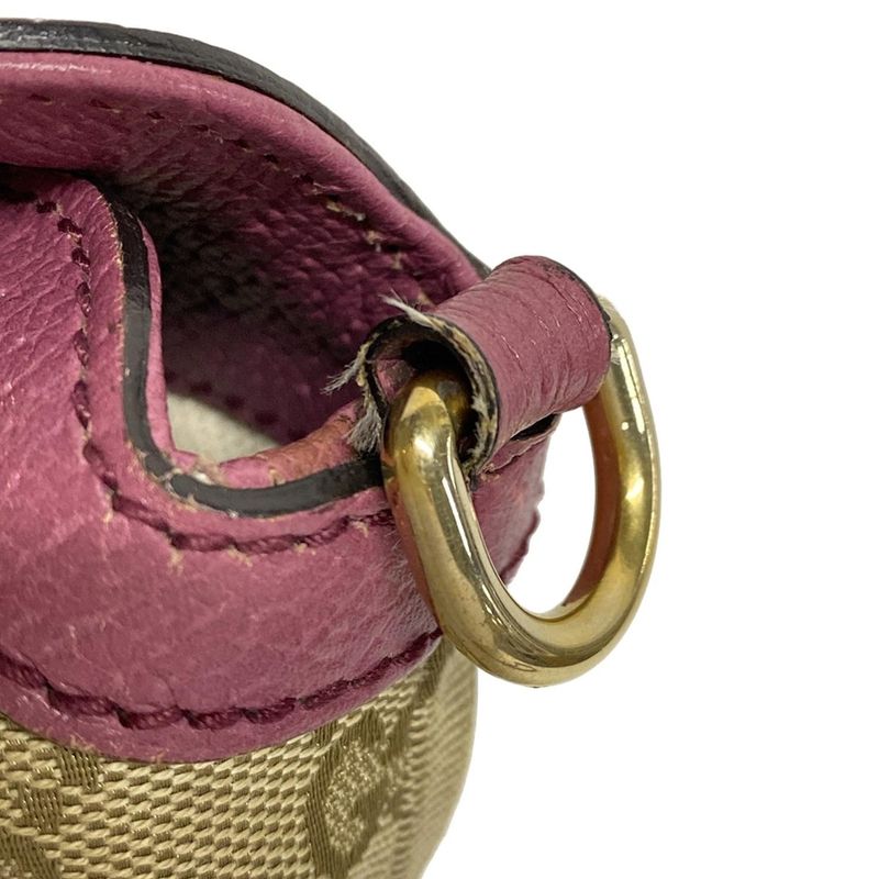 Gucci Handbag GG Pattern/bree 353120 Dark Brown/beige/purple Leather