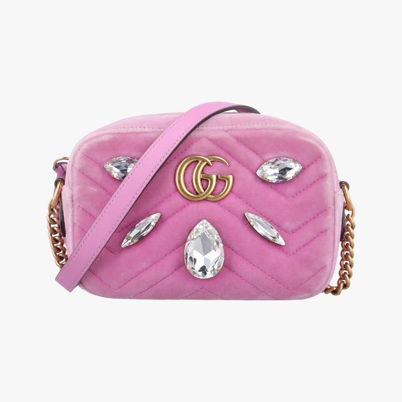 Guccigg Marmont Pink Velour 448065 C02882616