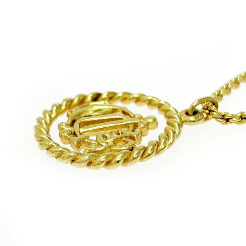 Christian Dior GP Emblem Circle Necklace Gold 490017 Necklace