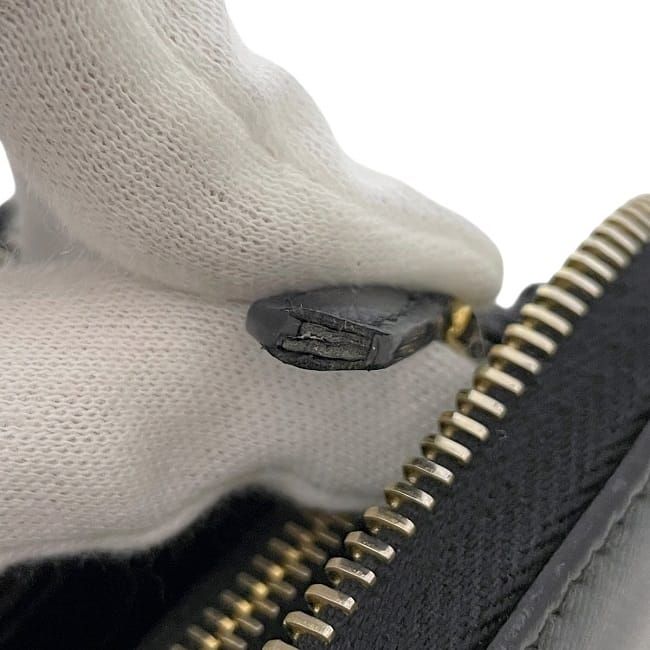 Prada Round Zipper Long Wallet Black NERO 1ml506 Excellent Condition