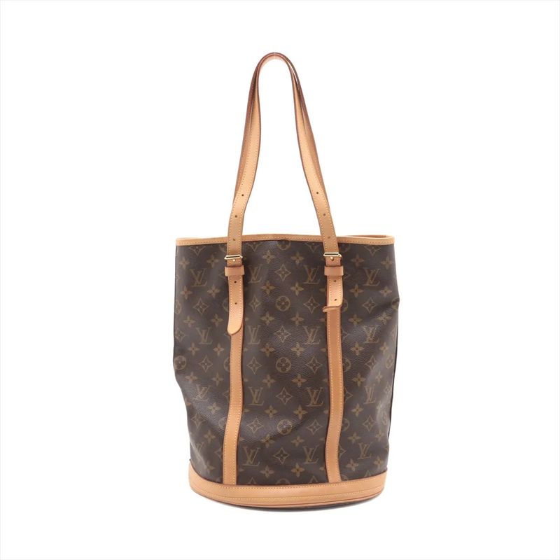 Louis Vuitton Monogram Bucket GM M42236 Leather Tote Bag Shoulder Hand A4 Brown