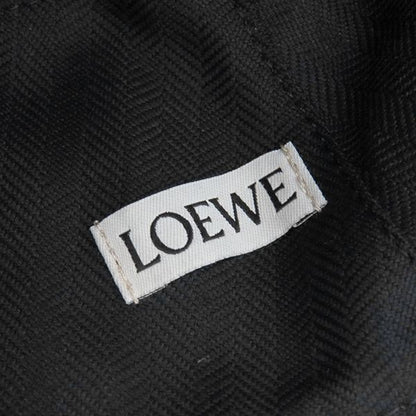 Loewe Hat Fisherman Hat Lambskin Leather Black #57 Silver Hardware Black Hat