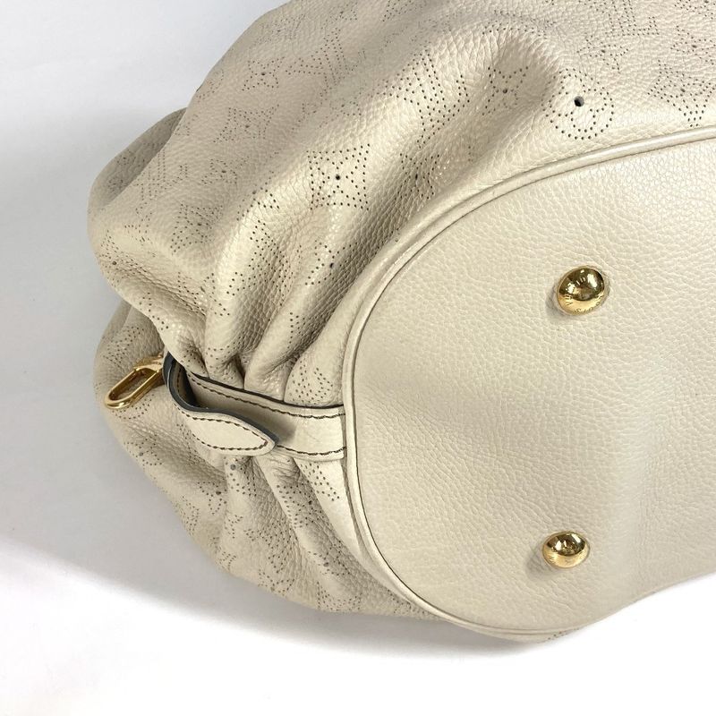 Louis Vuitton Shoulder Bag XL M95548 Monogram Mahina Leather Gris Beige