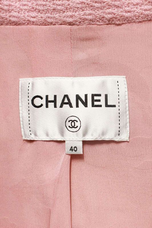 Chanel P73600v64546 Coco Mark Button Tweed Jacket Ladies 40
