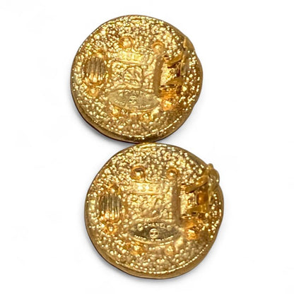 Chanel ⑤ Coco Mark Earring Ladies Gold FREE