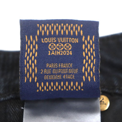  Louis Vuitton 24AW 1afx68 Damier Workwear Cotton Denim Pants Black 29 Made In