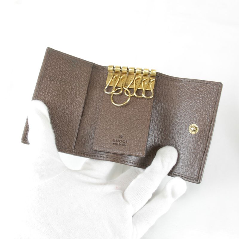Gucci Sherry Line 6-ribbon Key Case 6037321147 Key Case GG Supreme Canvas