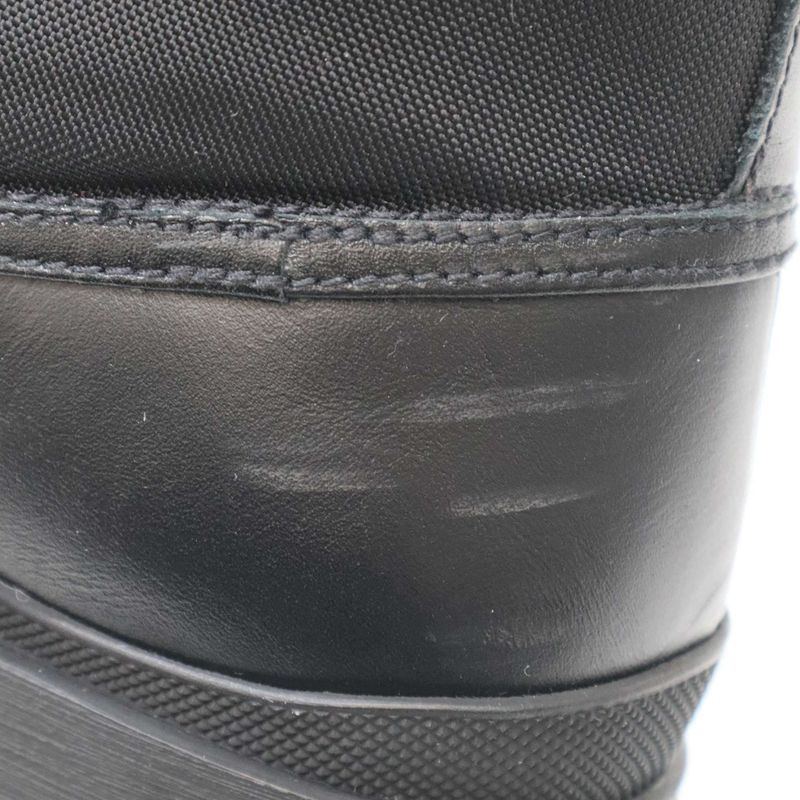 Prada Rodeo Leather Technical Nylon Boots Black 36 1 2