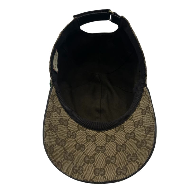 Gucci Men's Baseball Cap GG Canvas L Beige Hat