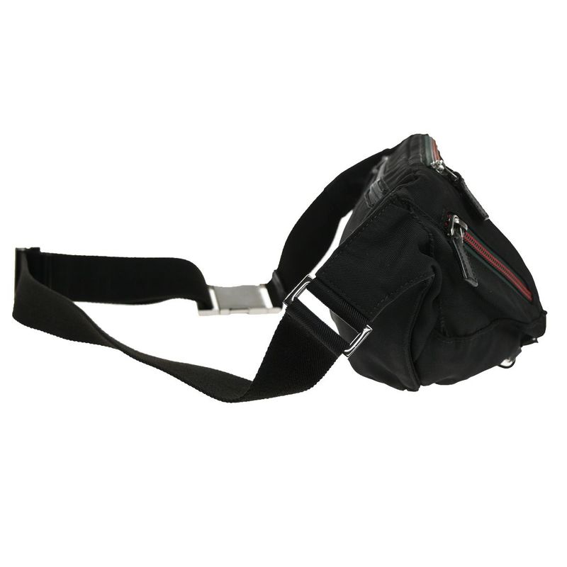 Gucci Body Bag Sherry Waist Pouch Black Canvas 88ka616