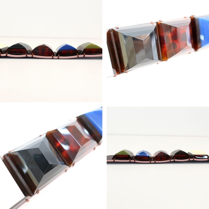 Fendi Strap Yu-croc Brown Blue-pink Multicolor-shoulder-strap