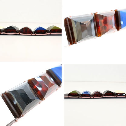 Fendi Strap Yu-croc Brown Blue-pink Multicolor-shoulder-strap