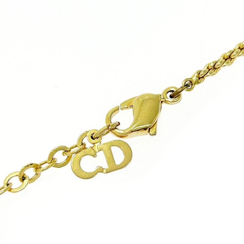 Christian Dior GP Emblem Circle Necklace Gold 490017 Necklace