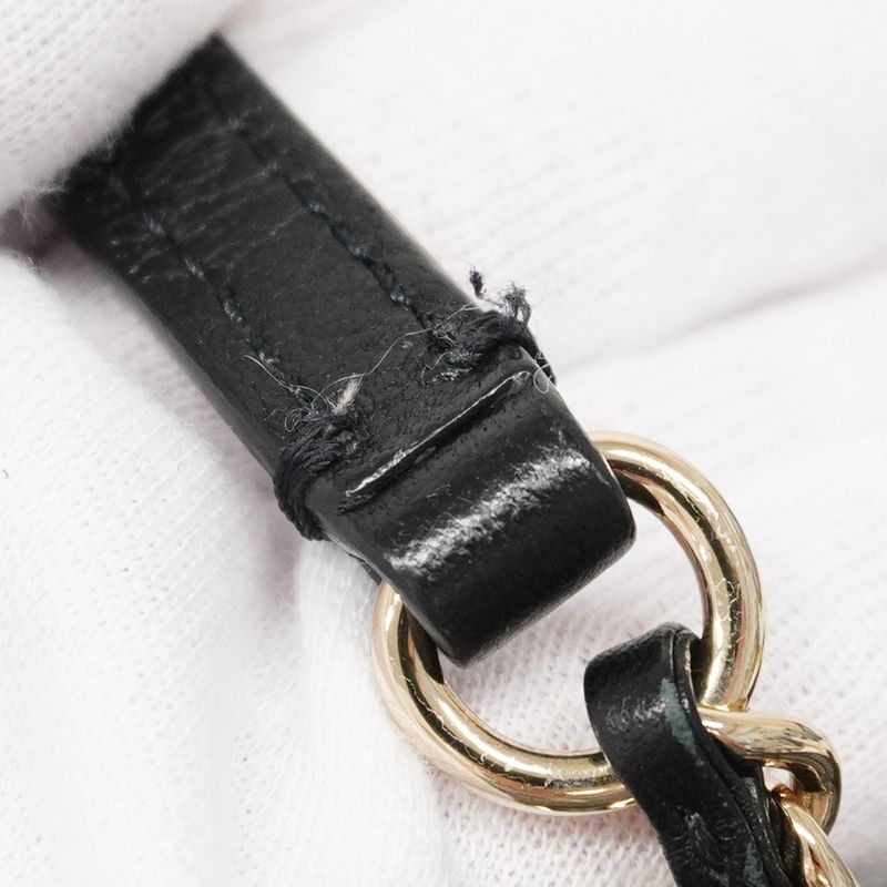 Chanel Shoulder Bag Matelasse Lambskin Black Chien Pan Gold Hardware Women