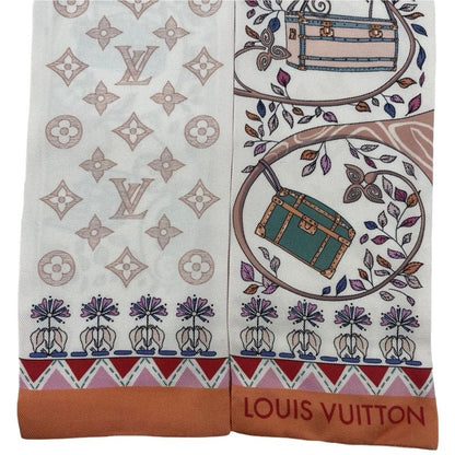 Louis Vuitton Monogram Tree Of Louis Reversible Scarf Twilly Bandeau In Pink