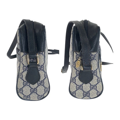 Gucci Sherry Line Old Gucci Navy Gold Hardware Pvc/leather 68 001 3654 Shoulder