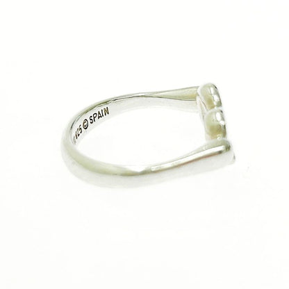 Tiffany & Co Silver Open Heart Ring 2.3g 925 Engraved 423833 Ring