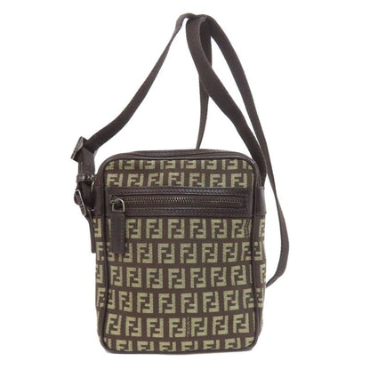 Fendi Zucca Pattern Shoulder Bag Canvas Women