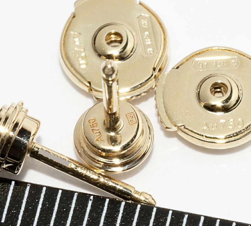 Cartier Earrings 18K Yellow Gold 2P Diamonds (026ct) D'amour Earrings MM