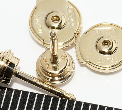 Cartier Earrings 18K Yellow Gold 2P Diamonds (026ct) D'amour Earrings MM