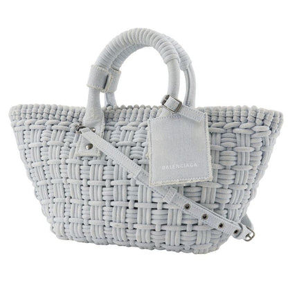 Balenciaga Bistro Basket Bag XS 2WAY Shoulder Vintage Finish 671342 Denim Light