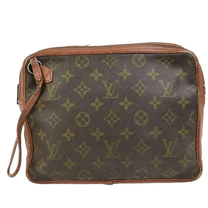 Louis Vuitton Clutch Bag Pochette Sport Monogram Second Bag Brown 01bs073