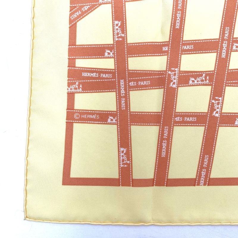 Hermes Scarf Carre 45 Borduc Red White 100% Silk