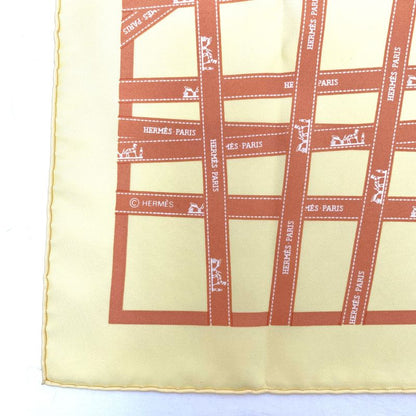 Hermes Scarf Carre 45 Borduc Red White 100% Silk