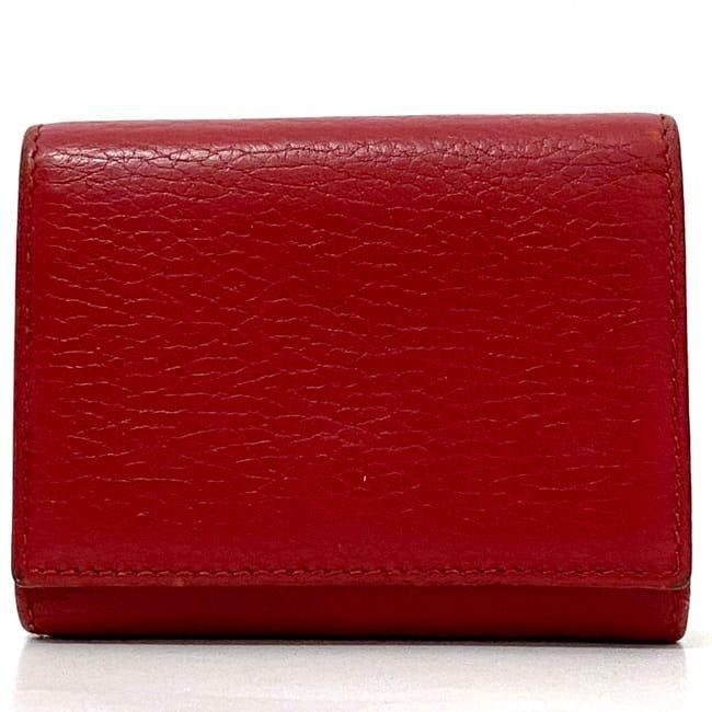 Gucci Trifold Wallet Ec21063 Red Marmont 474746
