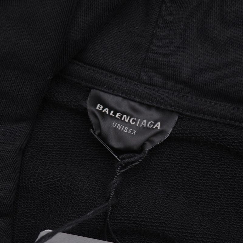 2022Balenciaga Destroyed Logo Hoodie Size S Logo Print Aged 20250722 Ra5608