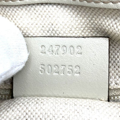 Gucci 247902 Tote Bag Beige/white GG Canvas/leather Ggkey Holder Ladies Fashion