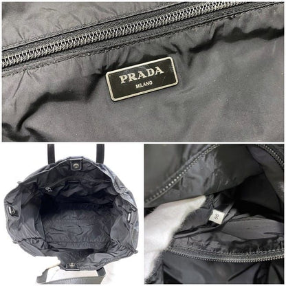 Prada Tote Bag Navy Black Tessuto Camouflage