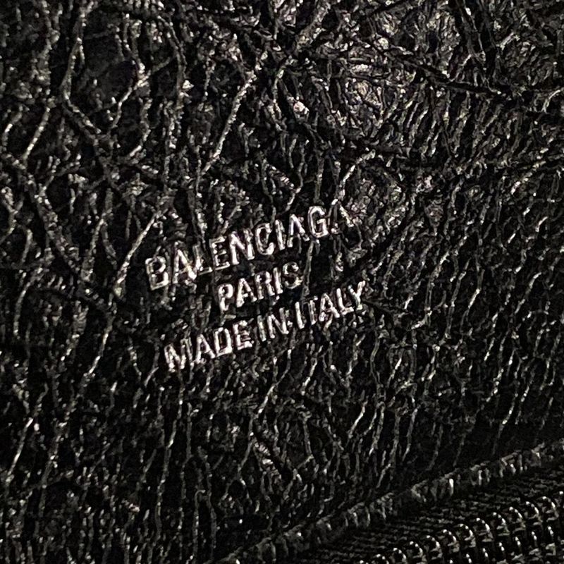 Balenciaga Tote Bag Shopper Garment Tote Bag 811607 Black Crinkled Lambskin