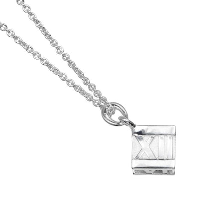 Tiffany & Co Atlas Cube 925 Silver Ladies 7.18g Necklace