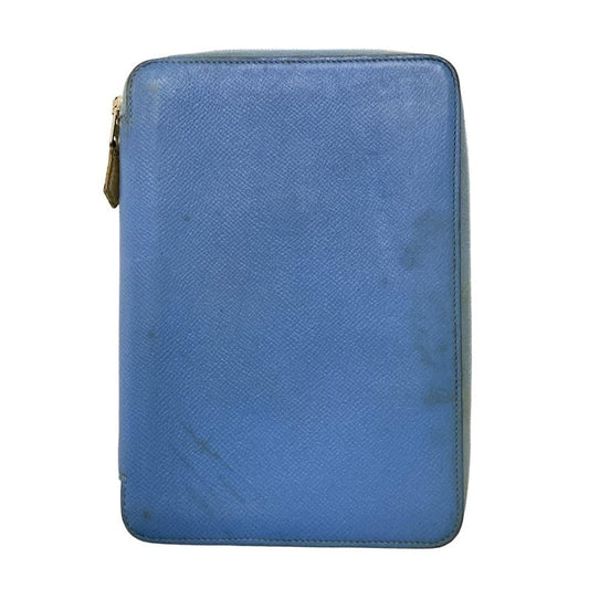 Hermes Notebook Agenda Zip Silk Inn Blue Round Zipper