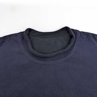 Balenciaga Reversible T-shirt FBI L Size 681467 Navy-black Men's