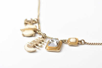 Chanel Necklace Pendant Chain Ladies Marine Motif