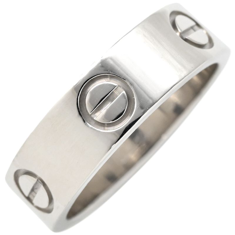 Cartier Ring Love Ring 18k White Gold White Gold #51(jp11) Love Ring 750 18k Wg
