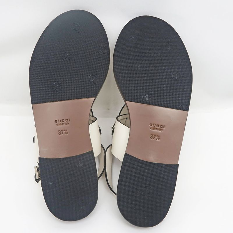 Gucci Sandals Bit White Dark Brown Size 37 1 2 Women's Apparel Women's