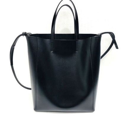 Celine Vertical Cabas Small 176183 2way Bag Black Leather Tote Crossbody