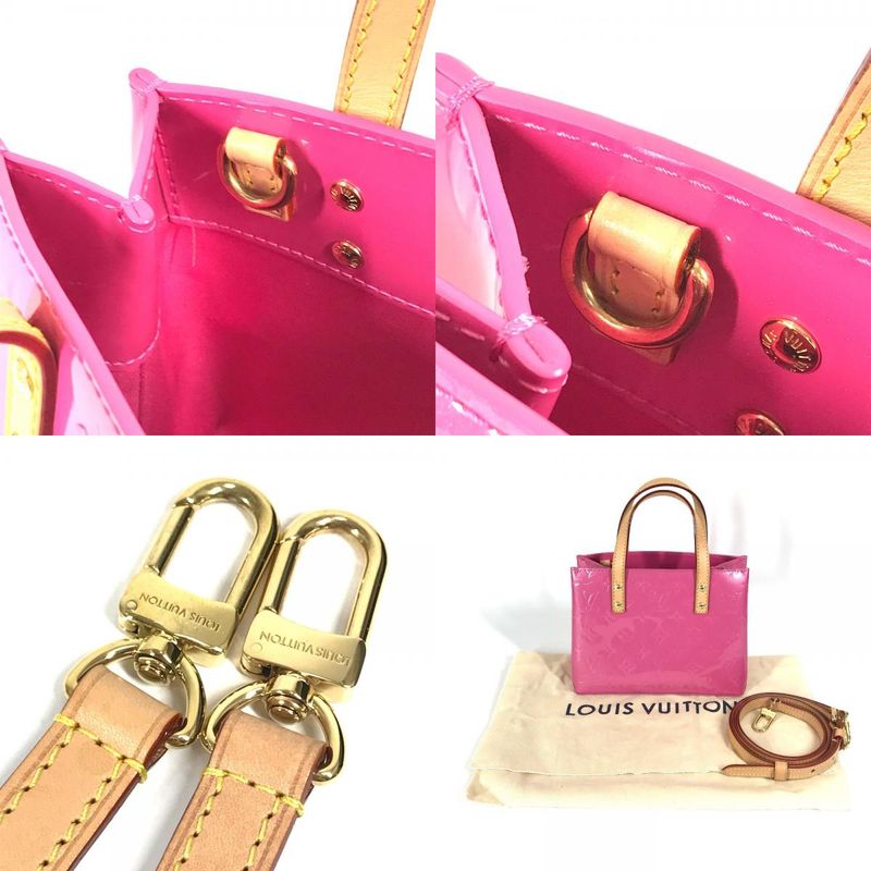 Louis Vuitton Shoulder Bag Reed PM M24028 Monogram Vernis Neon Pink