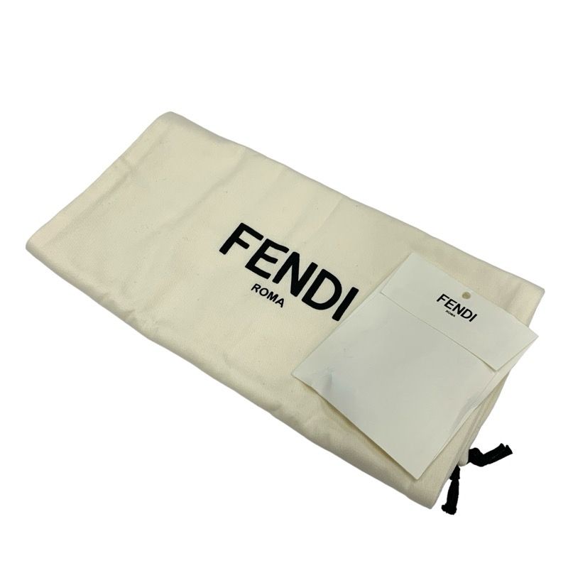 Fendi Rococo Boots Short Boots Shoes Fabric Leather Black White Black Logo Sock