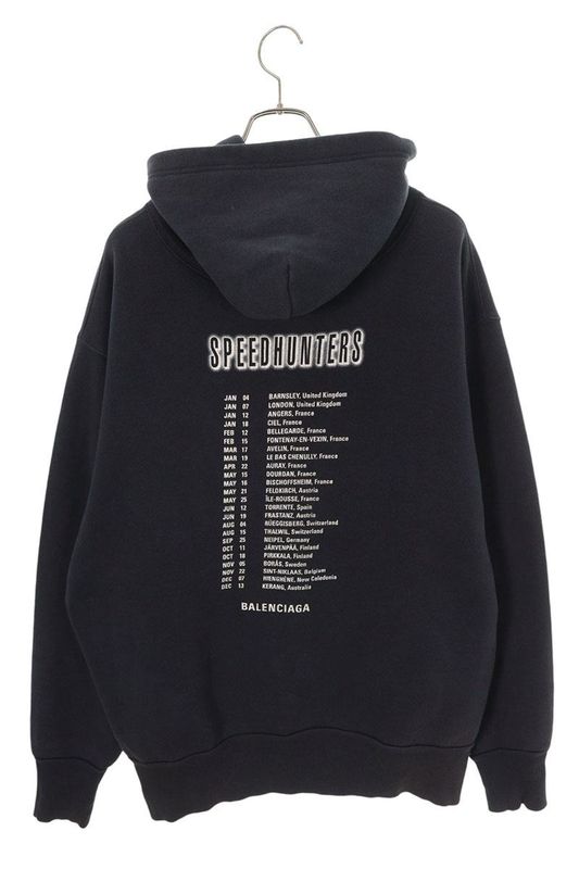 Balenciaga 19AW 541707 Tcv37 Speedhunters Pullover Hoodie Men's XS