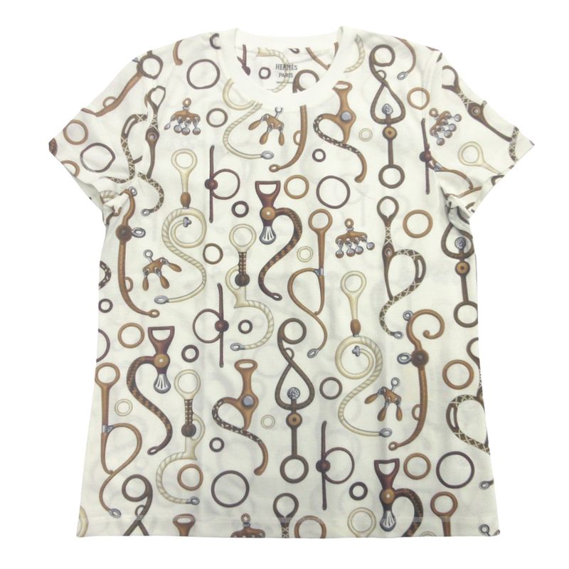 Unused 24ss Hermes Panoplie Tout Cuir All Leather T-Shirt Cut and Sewn Harness