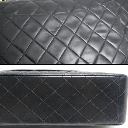 Chanel Matelasse 34 Chain Shoulder Bag Decamato Black Leather