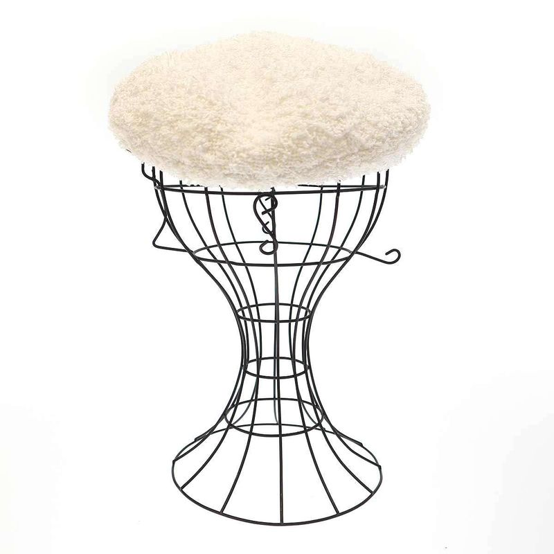 Chanel Coco Mark Tweed Beret White M