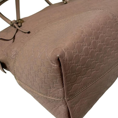 Gucci Shoulder Bag Bree Stripe Line 323673 Pink Beige Leather